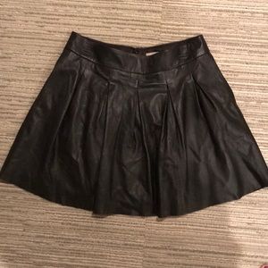 Black leather skirt from Banana Republic